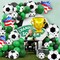 Soccer Balloons Set 11 Pcs, Football Balloons Party Decorations Gold Winner Trophy Balloon USA Patriotic Anniversary World Cup Soccer Sports Theme Party Decorations